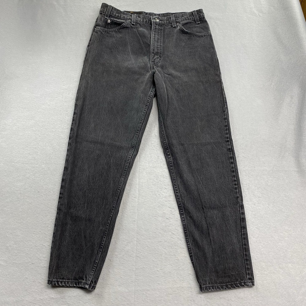 Vintage Levis Jeans Mens Fits 32x30 Black Denim 550 Relaxed Orange Tab USA Y2K